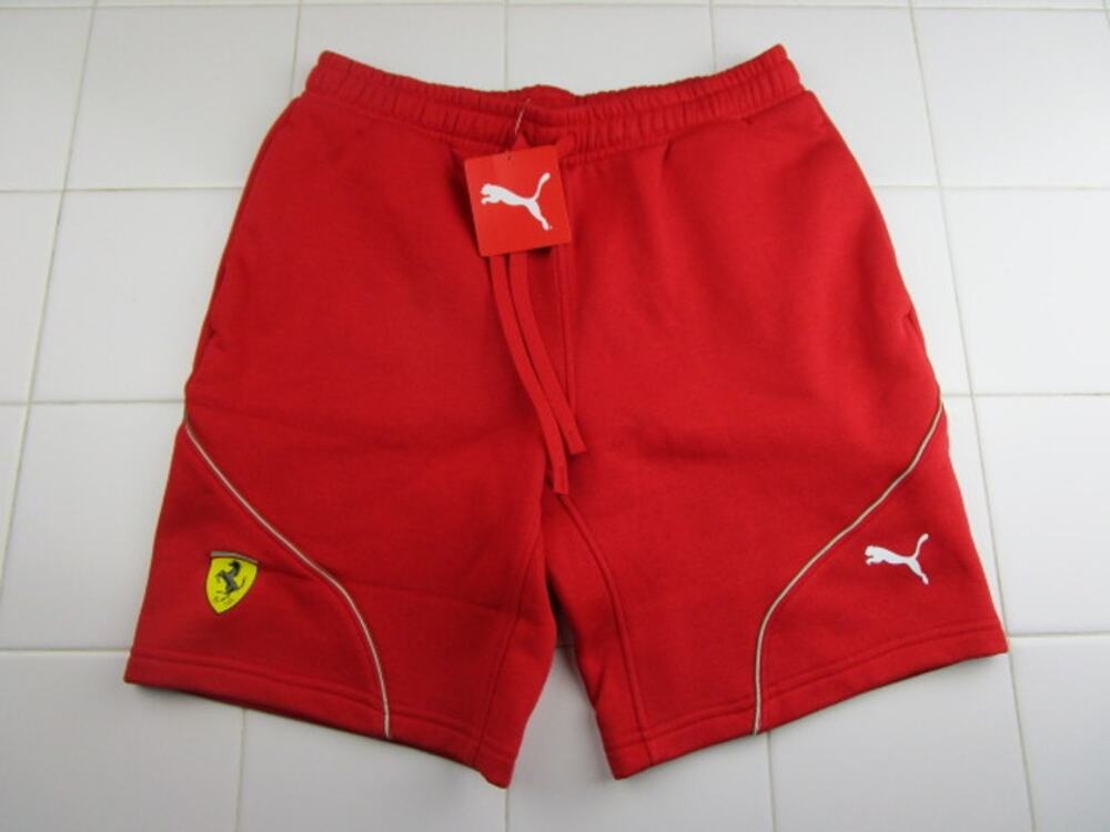Puma X Ferrari Scuderia Formula 1 Race Fleece Shorts Red‎ 623799-02 Men's Small